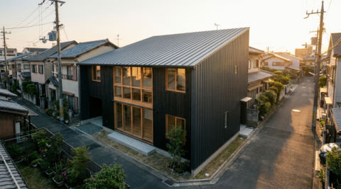 京都・越屋根のある自然素材の家