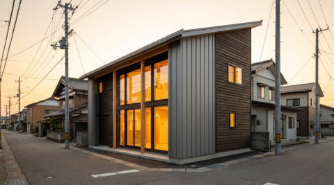 新潟・越屋根のある自然素材の家