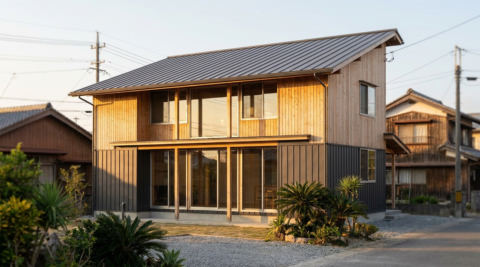 沖縄・茶室と縁側のある和の住まい