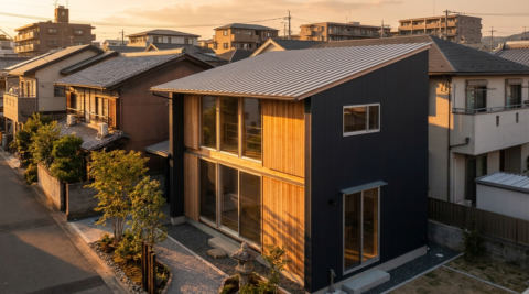 京都・越屋根のある自然素材の家