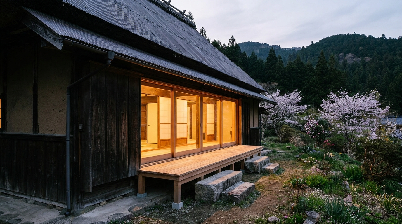 卯庵 — 大原戸寺町・茶室付移築古民家
