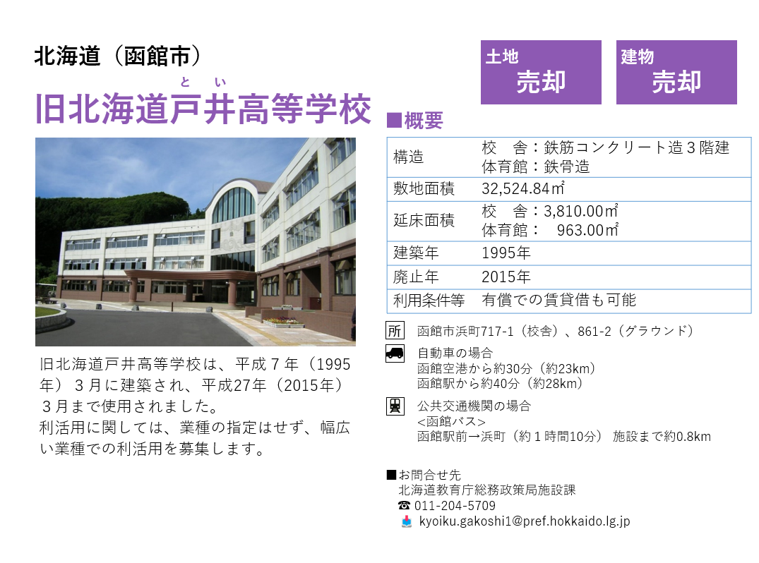 旧戸井高等学校 — 函館市
